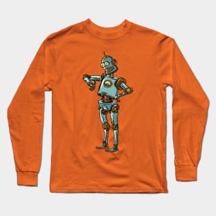 Vintage Robot Long Sleeve T-Shirt